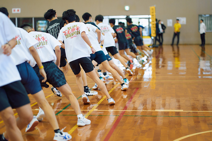 シャトルランをする様子　写真