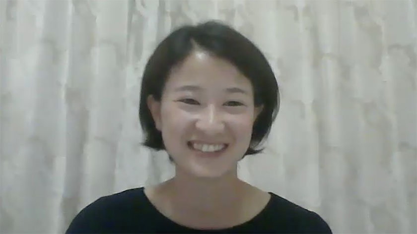 伴走者の河口恵さん 写真